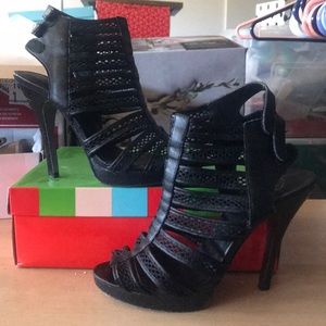 Charles by Charles David black strapped heels